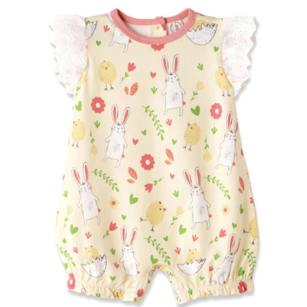Tesa Babe Easter Peeps Bubble Romper Size 6-9 months